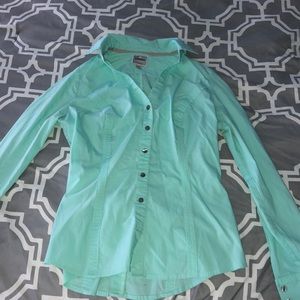 Bright Blue Button-Up Shirt